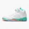 Air Jordan 5 Retro "Light Aqua" White/Crimson Pulse-Light Aqua 440892 100 AJ5 Jordan