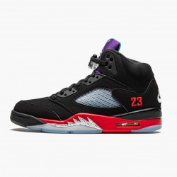 Air Jordan 5 Retro "Top 3" Black/Fire Red-Grape Ice-New E CZ1786 001 AJ5 Jordan