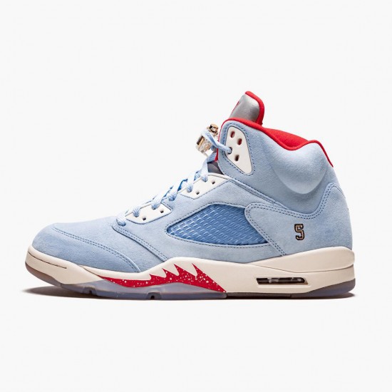 Air Jordan 5 Retro Trophy Room Ice Blue Ice Blue/University Red-Sail-M CI1899 400 AJ5 Jordan