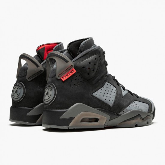 Air Jordan 6 Retro PSG Paris Saint-Germain CK1229 001 Iron Grey/Infrared 23-Black AJ6 Black Jordan