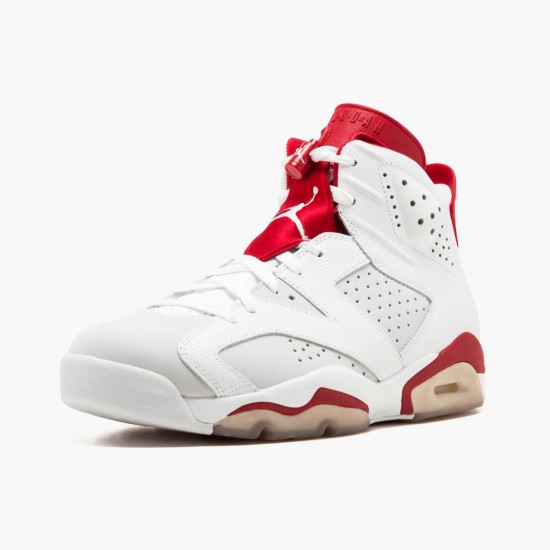 Air Jordan Retro 6 Alternate 384664 113 White/Gym Red-Pure Platinum AJ6 Black Jordan