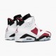 Air Jordan Retro 6 "Carmine" 384664 160 White/Carmine-Black AJ6 Black Jordan